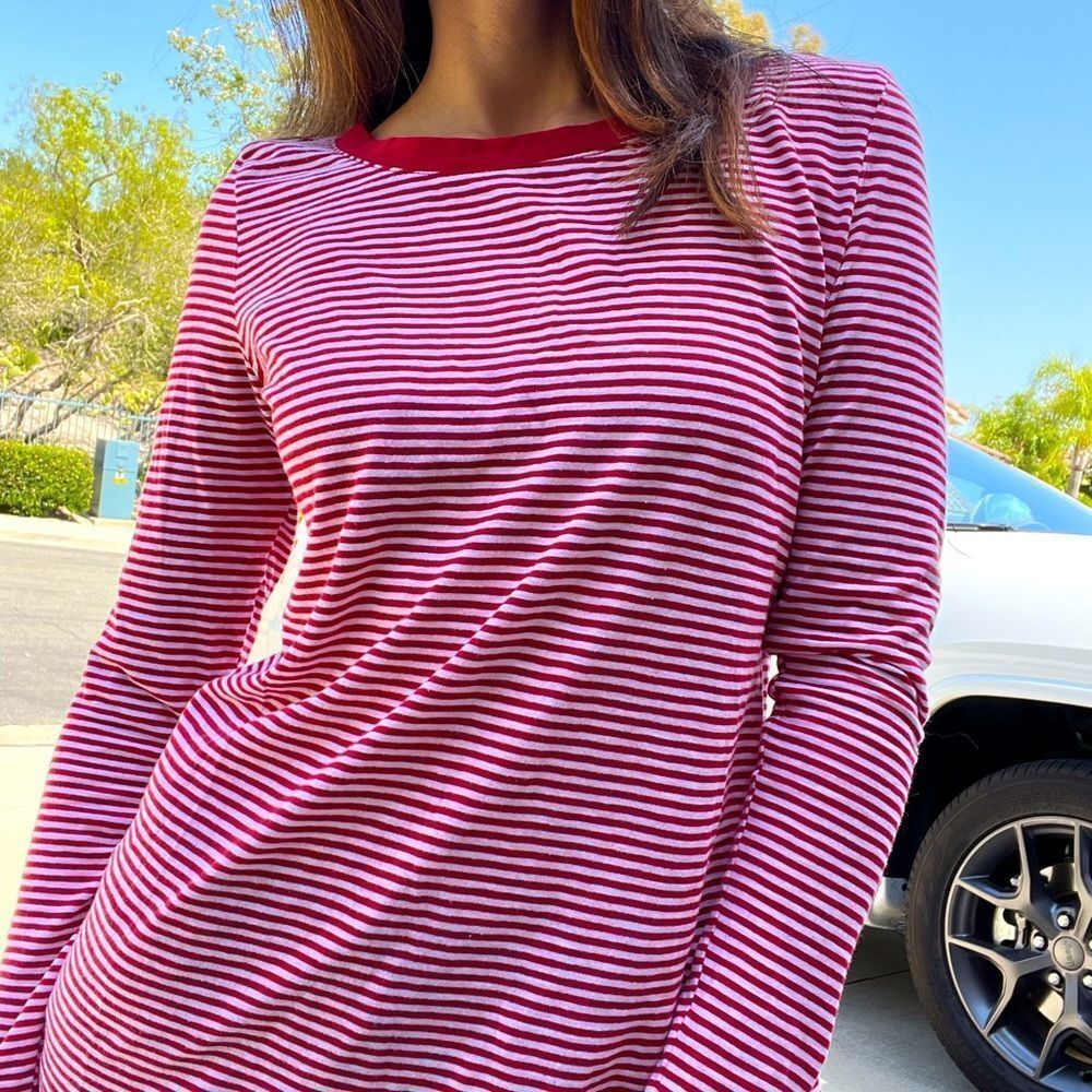Splendid L.A. Pin Stripe Red + White Blouse Size: Small​